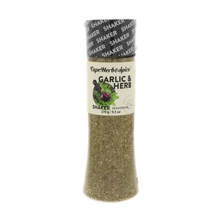 Cape Herb & Spice Kořenící směs Garlic & Herb, Shaker 270g
