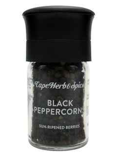 Cape Herb & Spice Black Peppercorns, mlýnek 30g