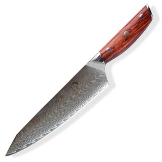 Dellinger Kuchařský nůž Chef Kiritsuke, Dellinger Rose-Wood Damascus