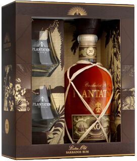 Rum Plantation XO 20th Anniversary Gift Box 40% 0,7l + 2 skleničky