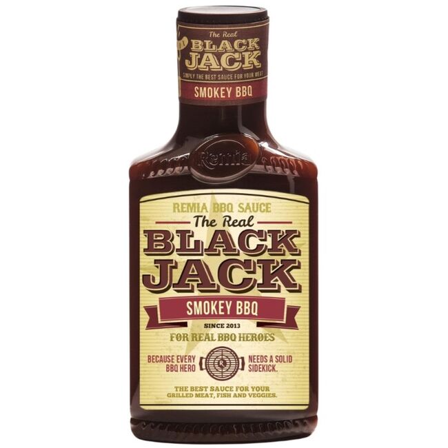 Remia Omáčka Black Jack Smokey BBQ, 450ml